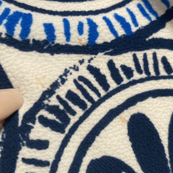 Mudpie Dress Womens Size Medium Blue White Mosaic Print Sleeveless Mini - Picture 4 of 13